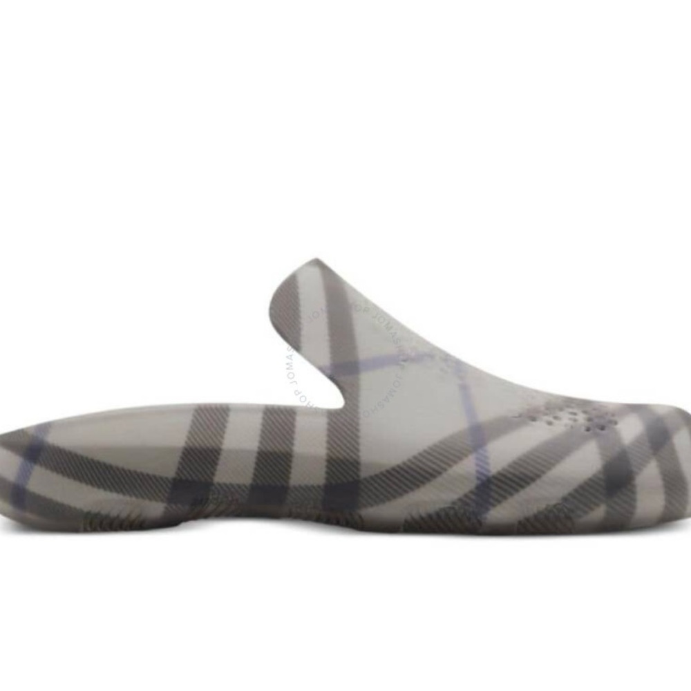 Burberry checked lining stingray rubber clogs